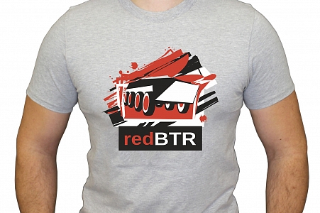 Футболка с логотипом redBTR серая