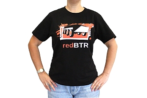 Футболка женская redBTR черная, размер XL.