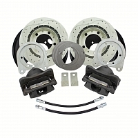 Комплект дисковых тормозов УАЗ (задний гибридный мост, Тимкен/Спайсер со стояночным тормозом на РК).